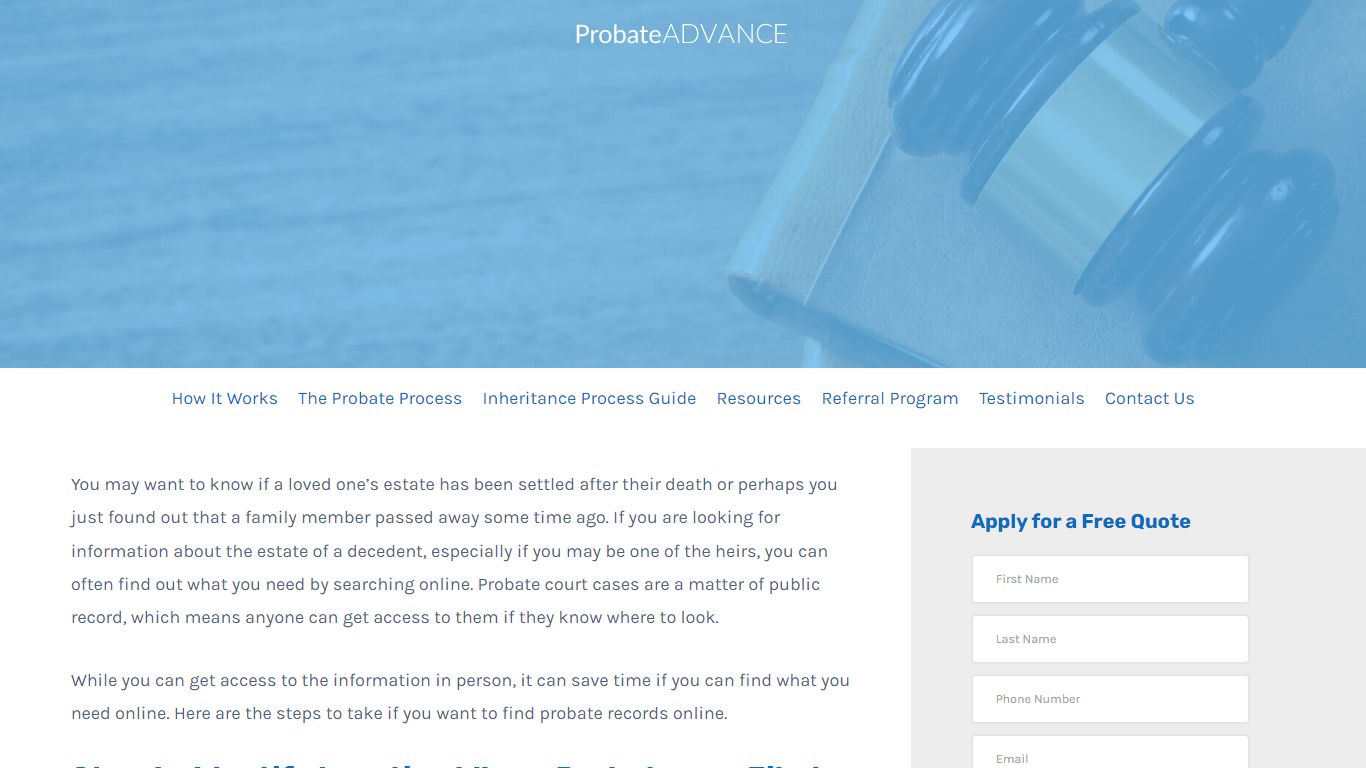 Understanding the Probate Court Record | Probate Advance